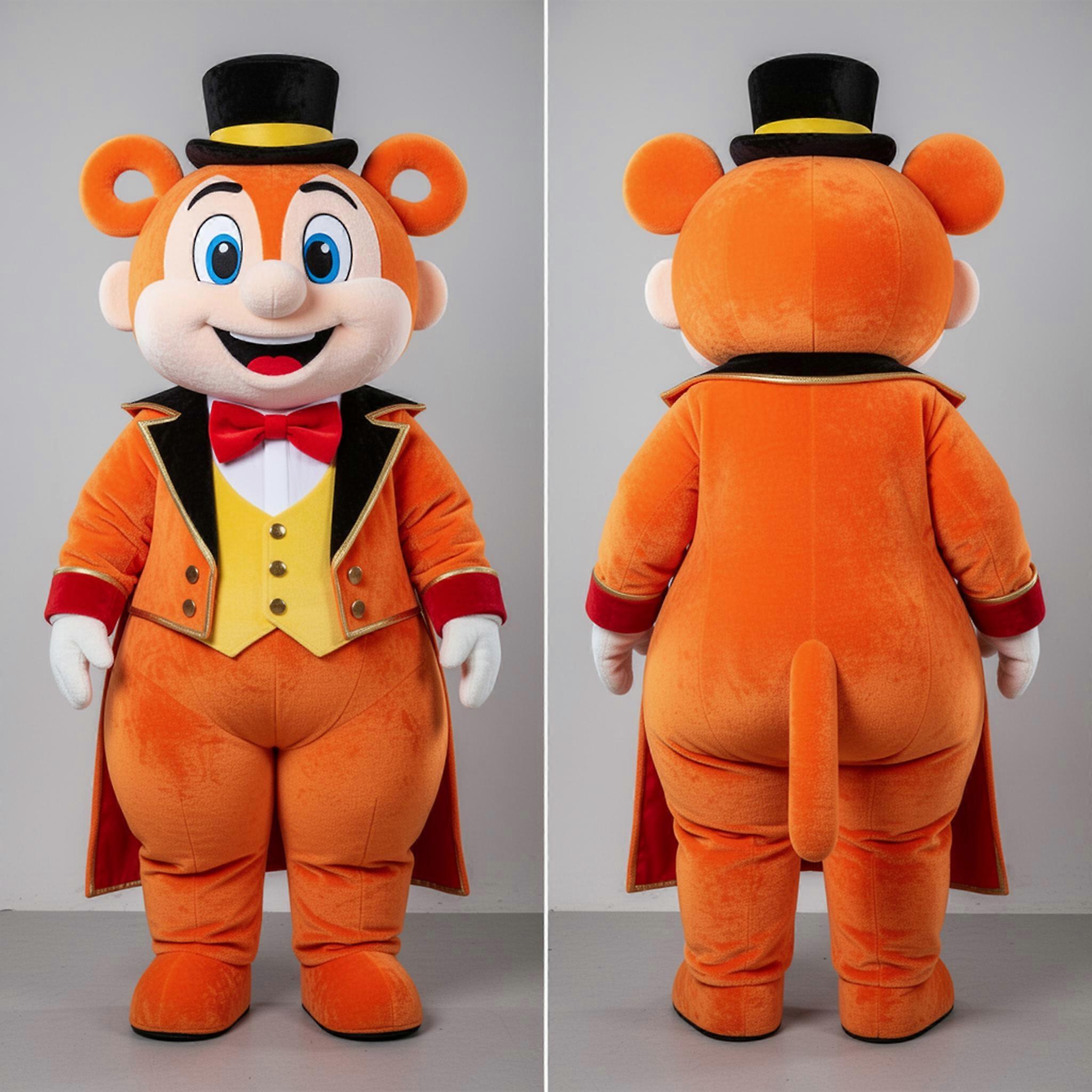 MASTICOT Vibrant Orange Playful Ring Master Mascot