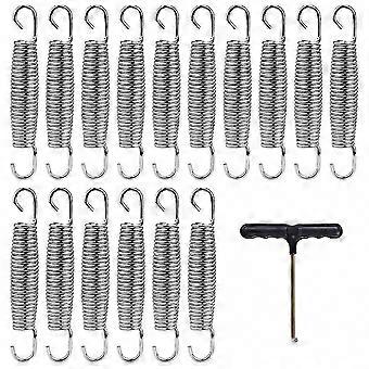 16-Pack 5.5" Heavy-Duty Trampoline Springs with T-Hook Pull Tool