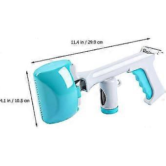 Portable Dog Poop Scooper with Long Handle, One-Handed Operation, Large Opening, Non-Stick Surface, for Large and Small Dogs and Cats, Blue
