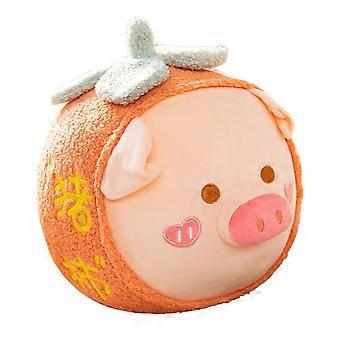 28/38cm Persimmon Pig Doll PP Katoen Volledig Gevuld Schattig Travestie Pop Plushies Ornament Zacht Knuffeldier Kinderen Meisje Pluche Speelgoed Kussen Nieuwjaar G