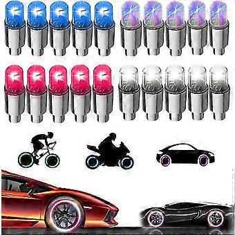 20 Pack LED Valve Stem Caps Lights Car Tires Wheel Assemblies Light up Air Neon Bicycle Motorcycle Tyre Bike Truck Golf YF