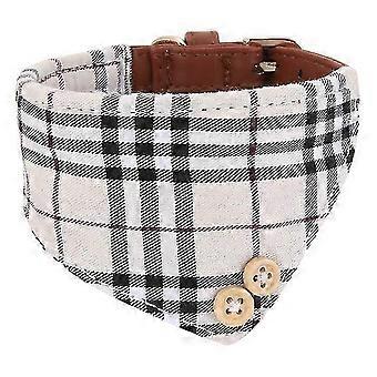 Fashionable Plaid Collar Leash Combo Set