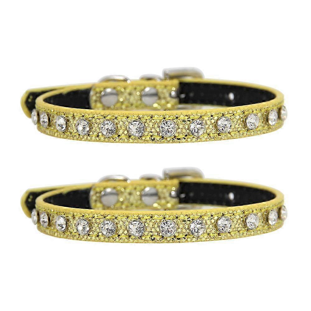 Sparkling Adjustable PU Dog Collar