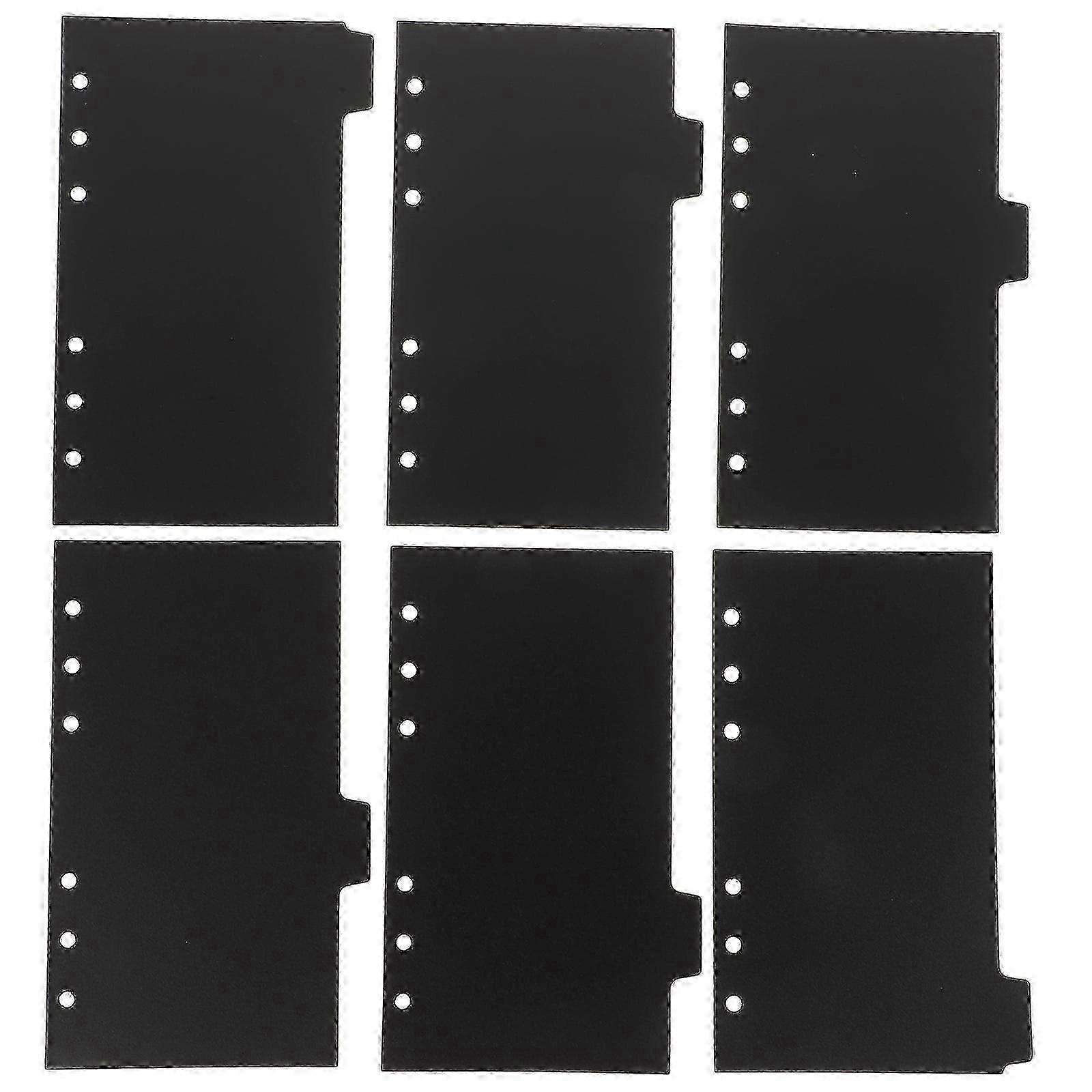 Black PP 6-Sheet Binder Divider Set