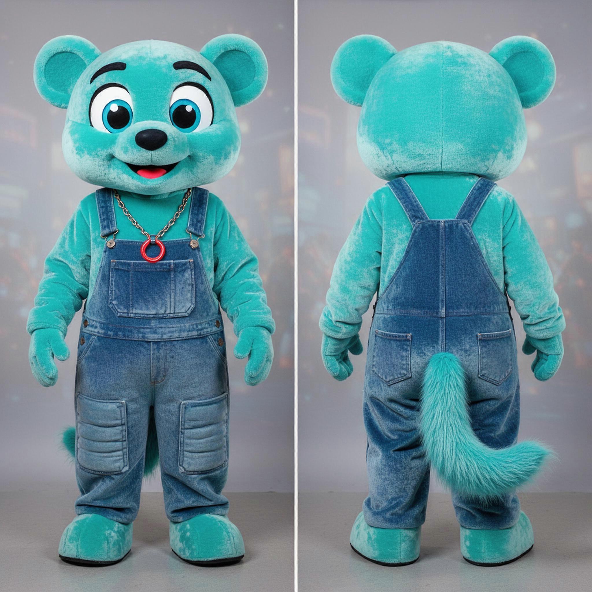 MASTICOT Turquoise Denim Gi Joe Mascot