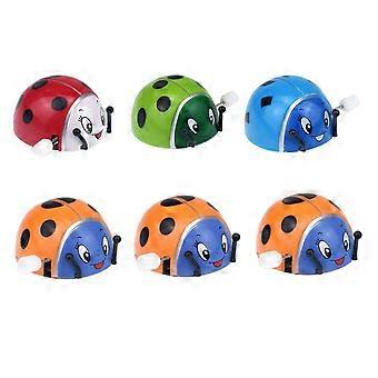 Wind Up Ladybug Toys Set of 6 with Realistic Walking Motion, Battery Plastic Party Favors for Kids