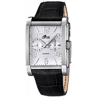 Lotus multifunction Quartz Analog Man Watch with Cowhide Bracelet 18221/1