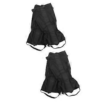 2 Pairs Hiking Leg Gaiters Waterproof Tear‑Resistant Oxford Fabric with Adjustable Straps for Outdoor Adventures