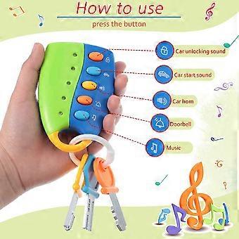 Musical Pretend Play Car Key Toy Set With Lights And Sounds For Toddlers 1-3, Babies, Boys And Girls