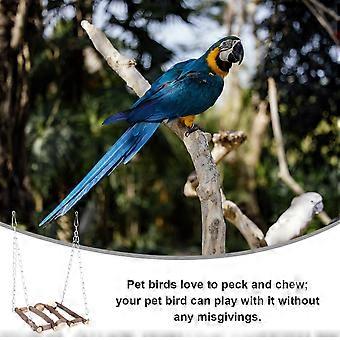 Wood Bird Swing Parrot Perch Stand for Pet Use Safe and Decorative Wood