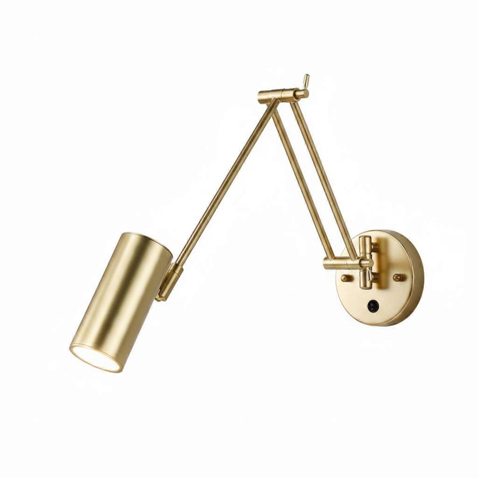 Adjustable Swing Arm Lamp Foldable Swing Arm Wall Light Retro Reading Wall Light