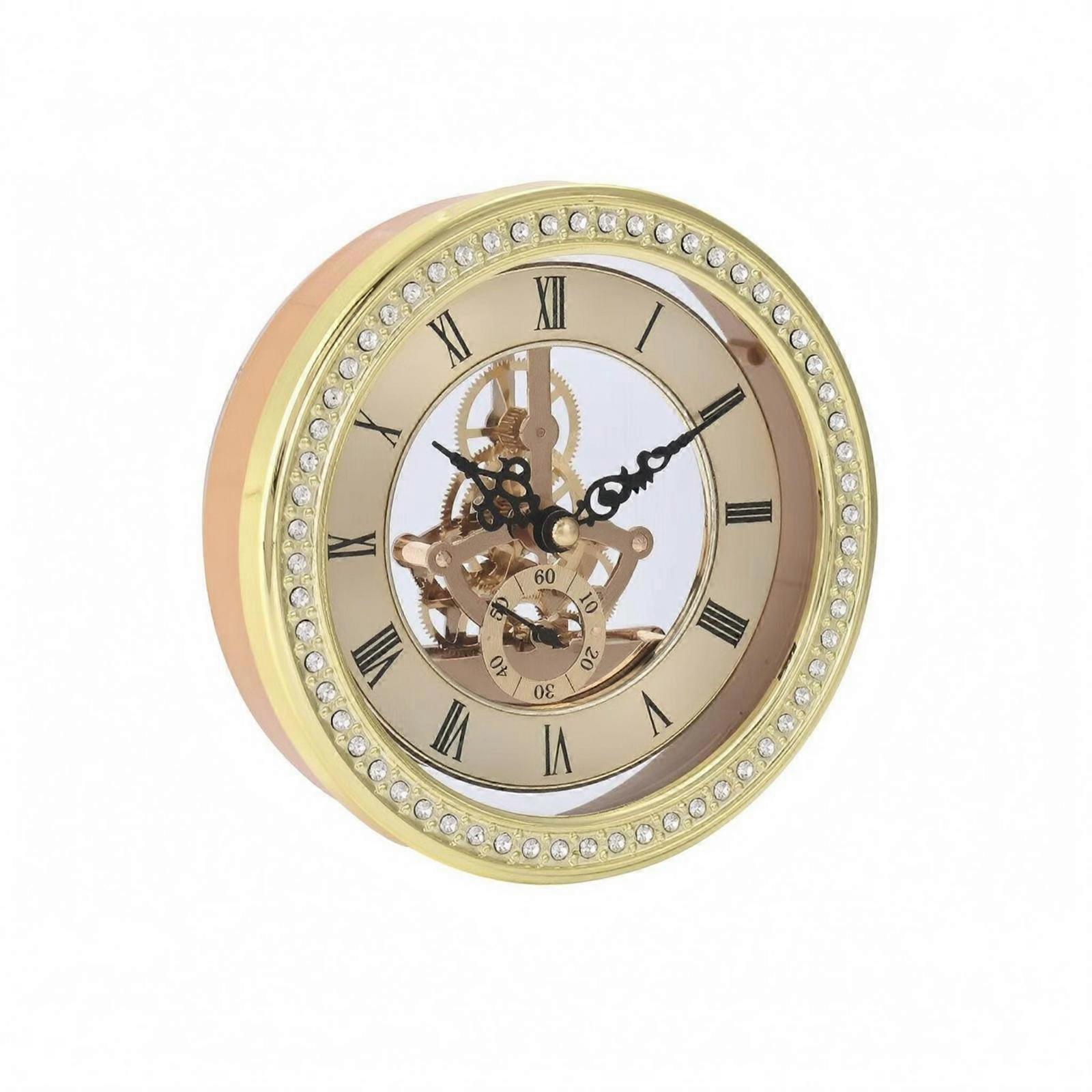 Wall Timekeeper Transparent Central Opening Timepiece Gold-Toned