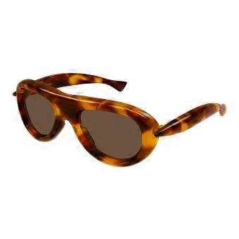 Bottega Veneta BV1483S 002 Full Rim Tortoise Unisex Pilot Sunglasses UV3 Original