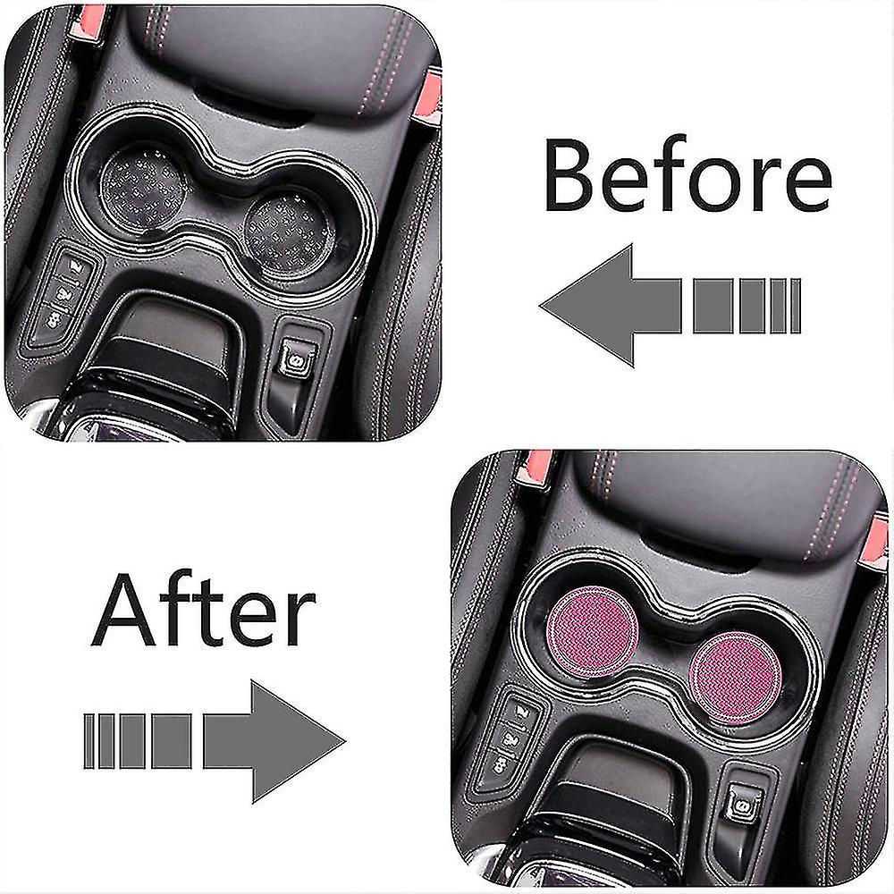 Car Coasters, Car Cup Holder Insert Coaster - Anti Slip Universal