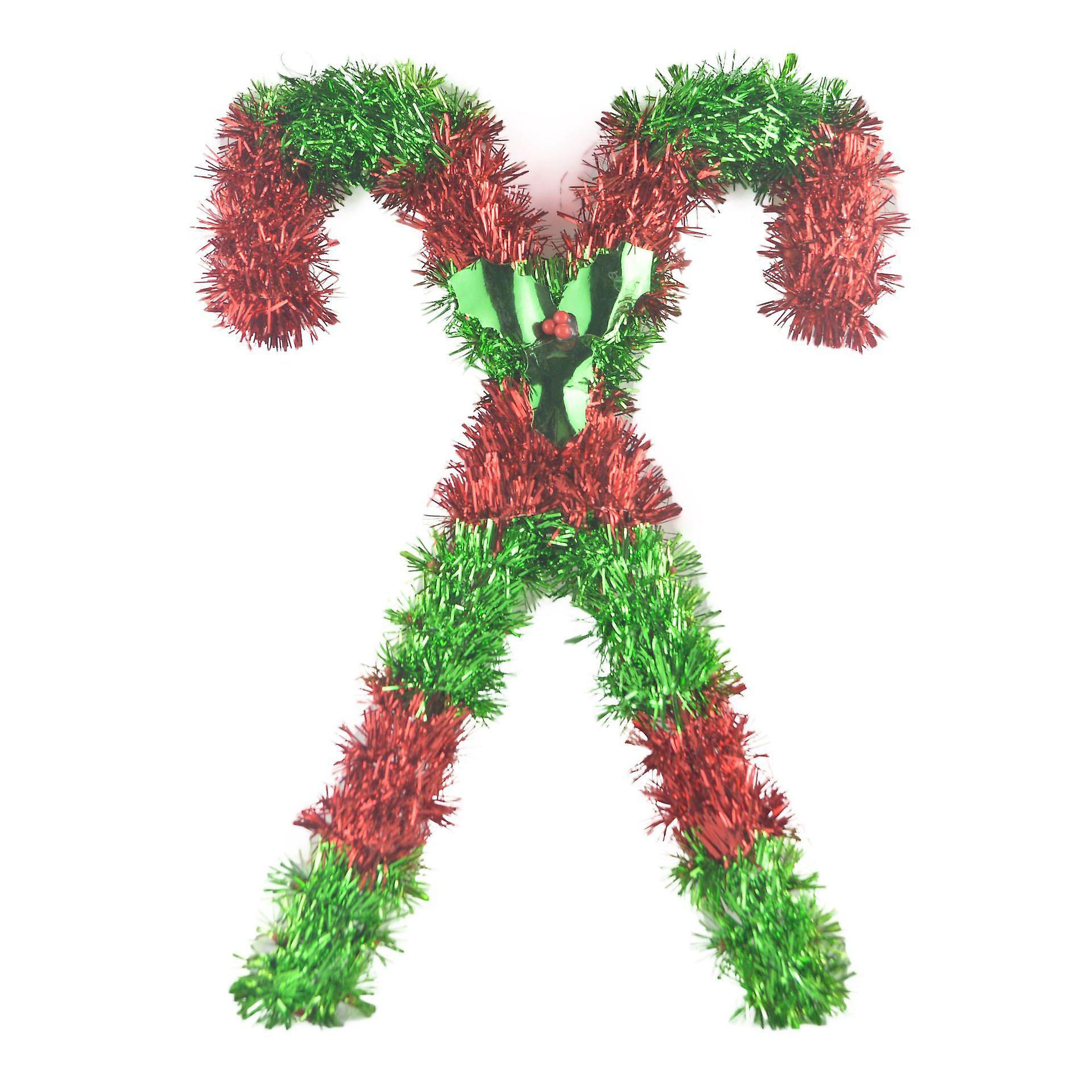 Pulled Flower Double Walking Stick Charm Garland Wall Hanging Festive Window Wall Hanging