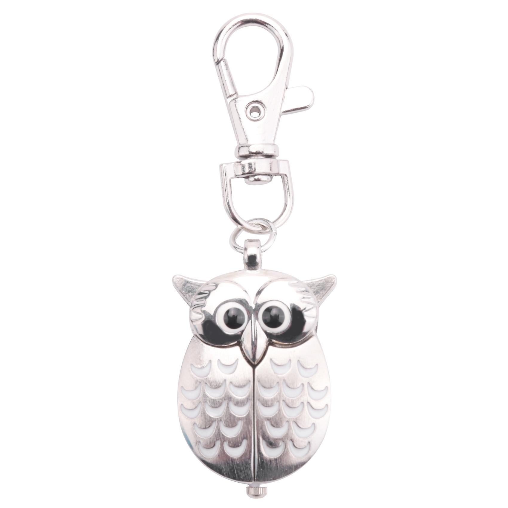 Pocket Watch with Key Chain 40 x 25 mm Silver