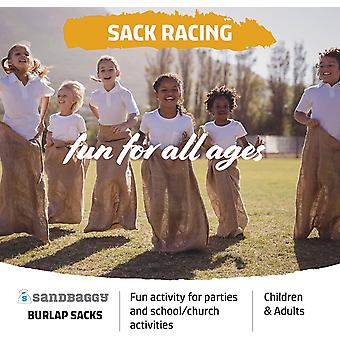 thumbnail image 2 of Burlap Sacks 2-Pack - Natural Jute Bags For Sack Races, Gardening & Decor 2 of 13