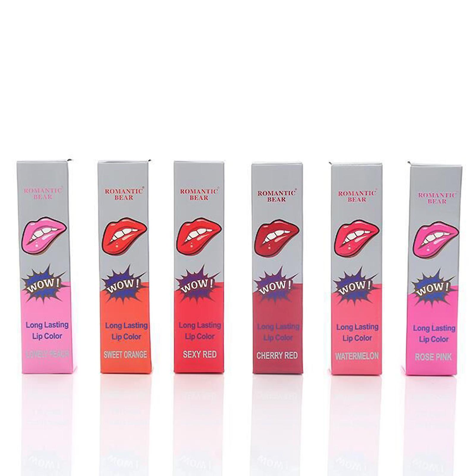 6 Colors Peel Off Lip Gloss Nourishing Moisturizing Tear Pull Lipstick Lasting Colorful Lip Mask