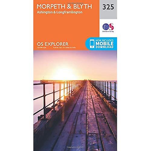 OS Explorer karta (325) Morpeth och Blyth