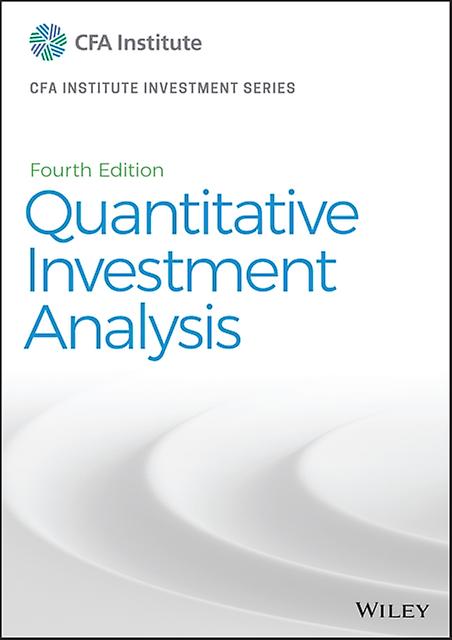 Quantitative Investment Analysis by CFA Institute Hardback Book