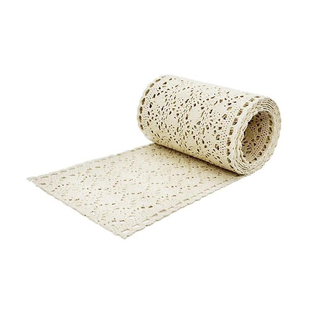 Table Runner Macrame For Wedding In Boho Style Beige Cream Table Runner Vintage Crochet Rustic 15x3