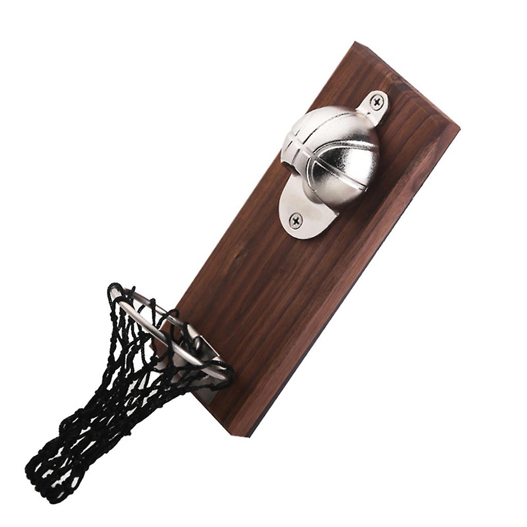 Magnetic Bottle Opener Easy to Install Wall Mounted Beer Soda Net Cap Catcher