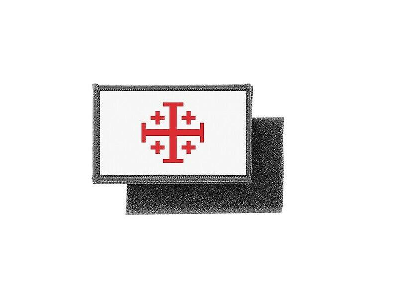 Patch ecusson prints flag badge cross jerusalem white templar