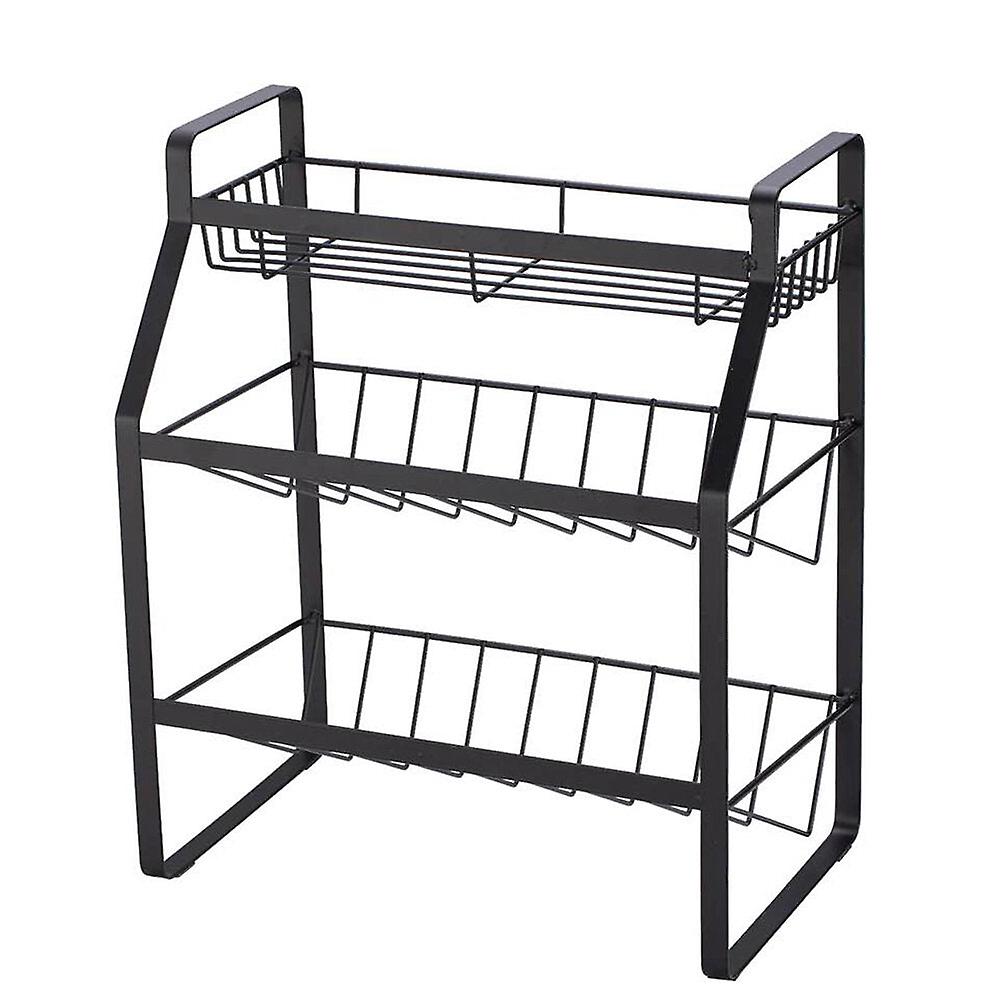 3-Tier Multi-functional Condiment Rack - Kitchen Supplies Organizer & Storage Shelf