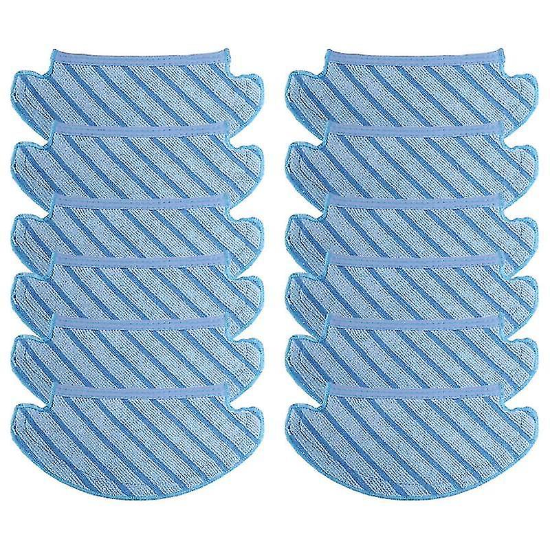 12pcs Replacement Mopping Pads Compatible with Mop Cloths Compatible with Deebot Ozmo T8 / T8 / T8+/