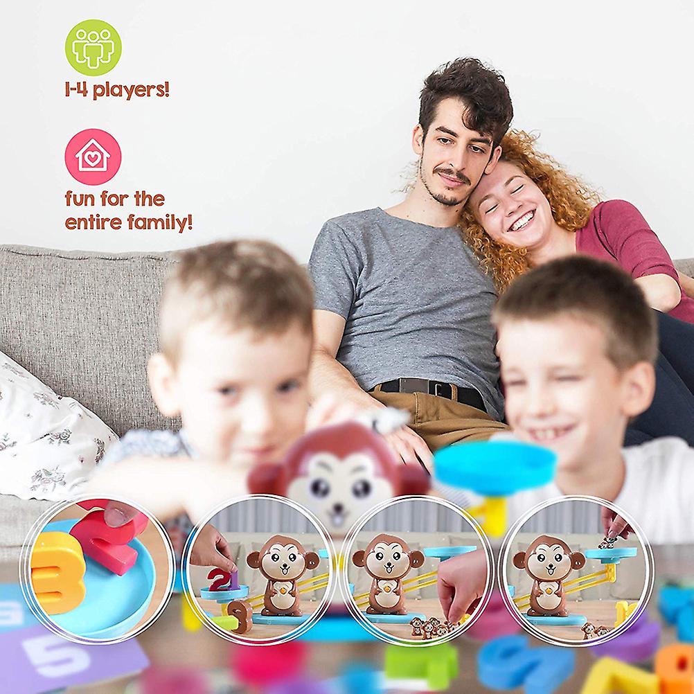 Interactive Monkey Balance Toy for Kids' Early Math & Counting Skills