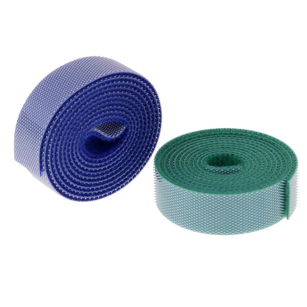 2 Roll Nylon Reusable Cable Straps Cable Ties Hook and Loop Wire Organizer