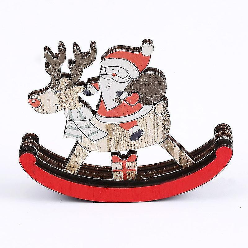Sクリスマス木製木馬小さなギフトオーナメント