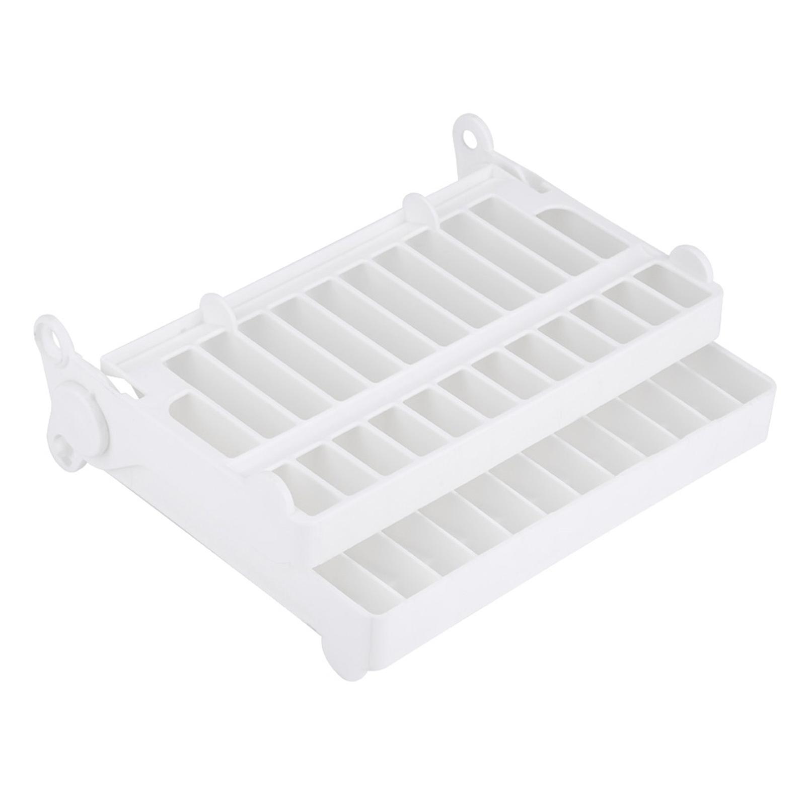 Dish Drainer Rack Kitchen Storage Organiser Multi-Layer Design with Drain Tray Durable Plastic Material Space-Saving Drying Stand for Plates Bowls Cup