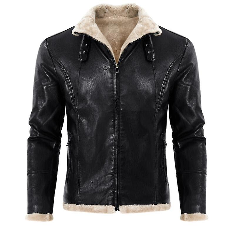 Men's Thickened Jacket Faux Leather Jacket Coat