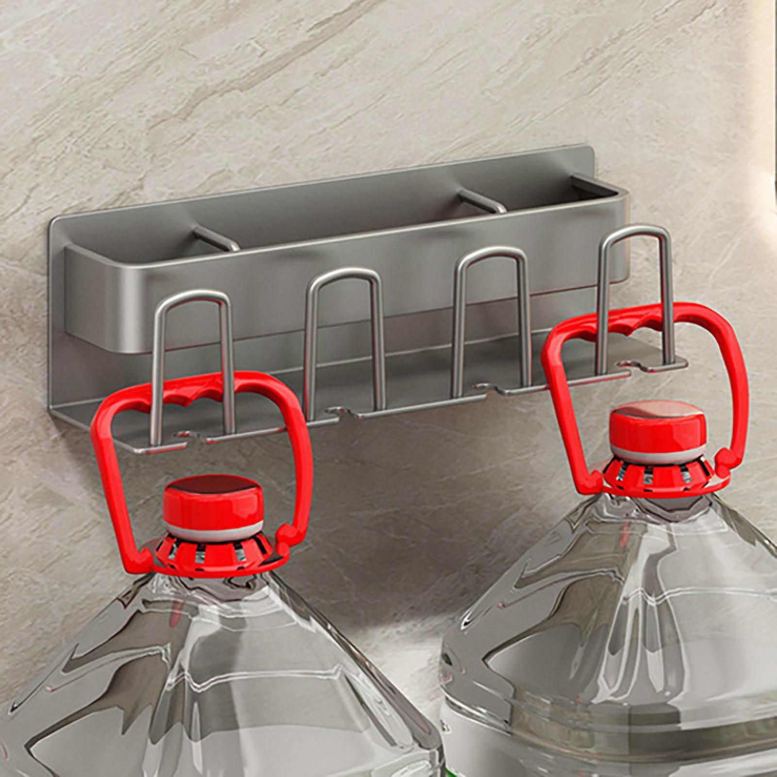 Gray Space Aluminum Toothbrush Holder Rack 4 Cups Wall Mounted