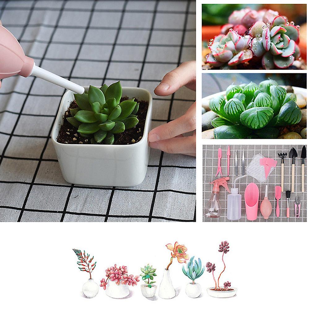 16PCS Mini Gardening Tool Set Succulent Plants DIY Tools Garden Planting Tool Kit