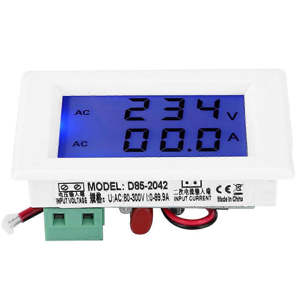 D85-2042 Electric Meter Double Digital Display Current Voltage Meter AC80~300V 0.1~100A