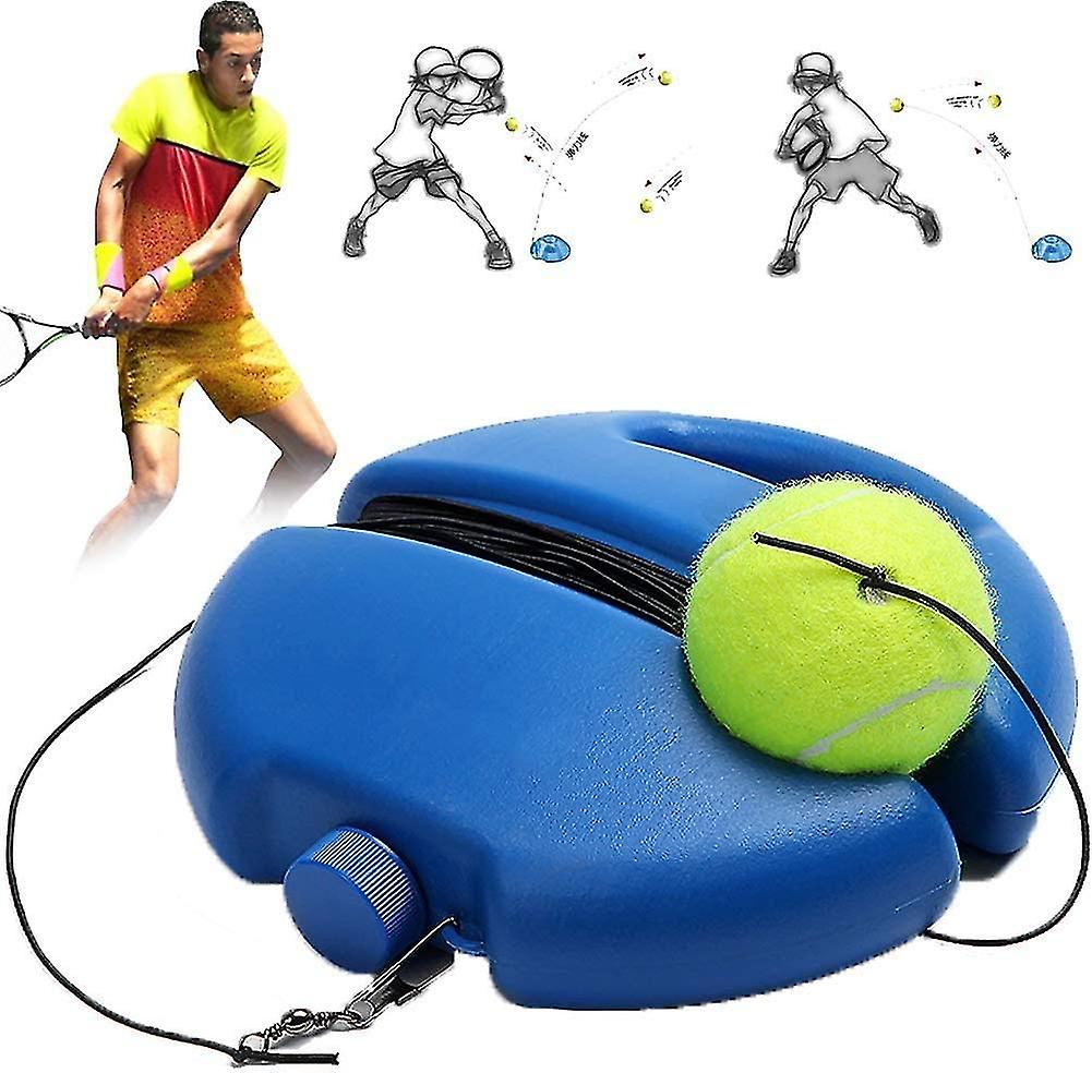 テニストレーナー - 弾性ロープと3トレーニングボール、テニスSeとポータブルテニスボールトレーナーベース