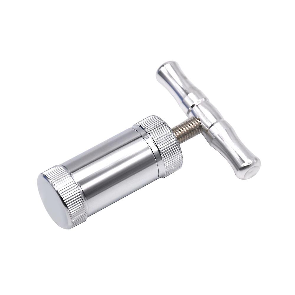 Stainless Steel Pollen Press Handle Tool Heavy Duty Durable Anodized Spice-Silver Smooth