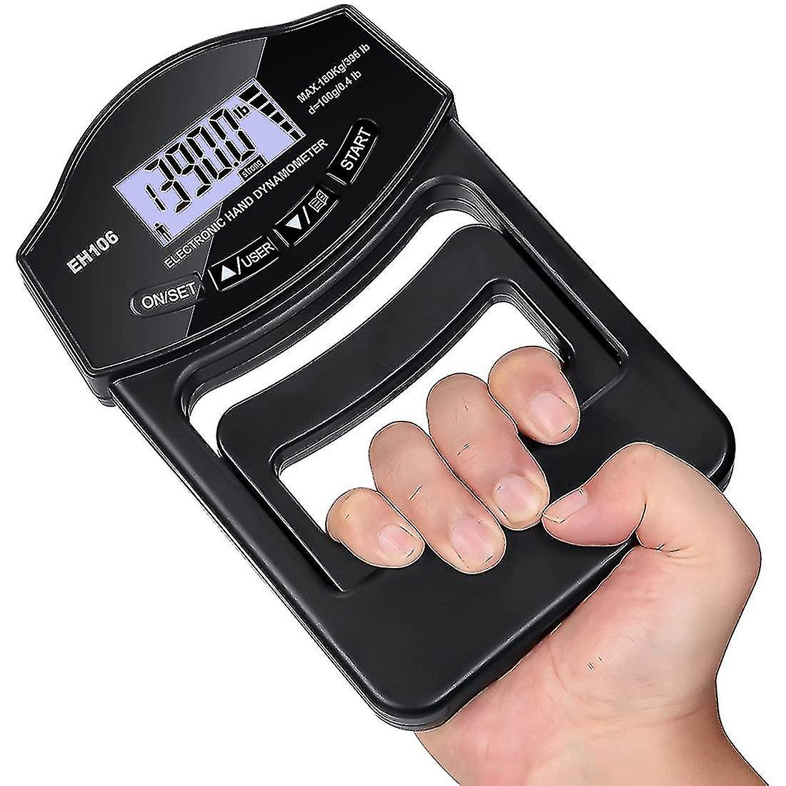 Grip Strength Tester, 396lbs/180kg Digital Hand Dynamometer Grip Strength Meter Usb Lcd Screen Hand-hao