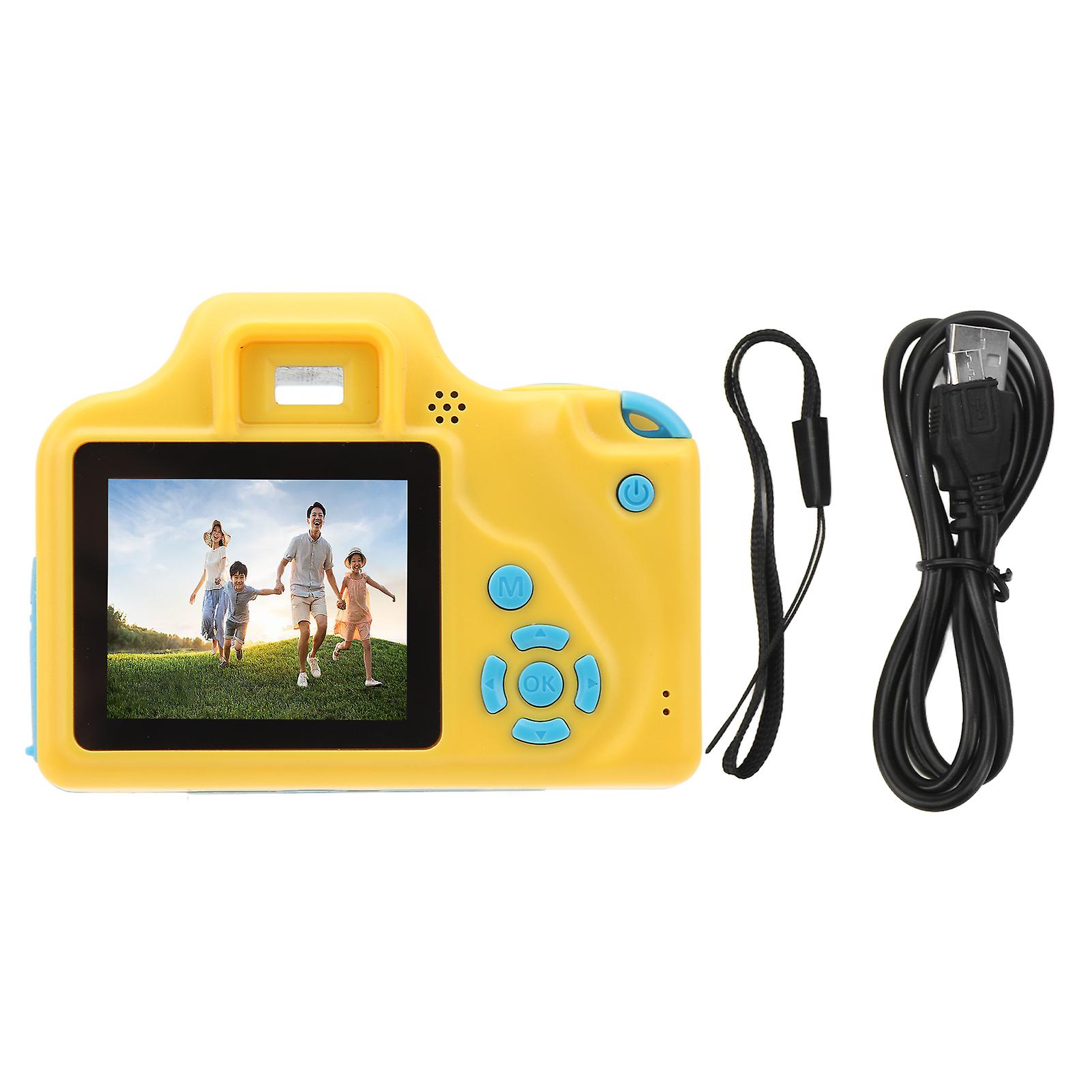 Caméra selfie pour enfants, 2 pouces, 5 m, 1080p HD, mini appareil photo numérique portable, jouet pour tout-petits, bleu