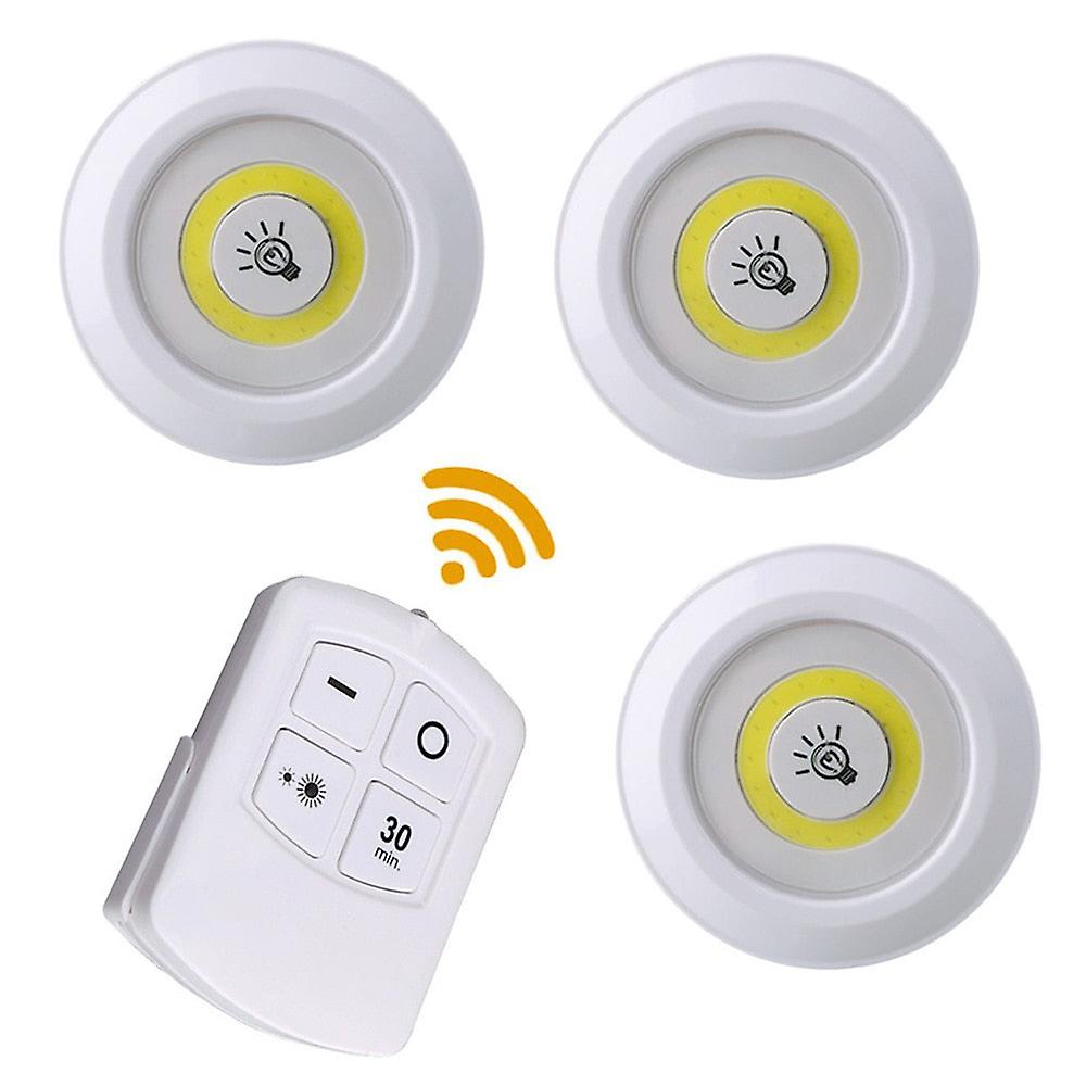 Wall Lamp Dimmable Led Under Cabinet Light Cob Puck Lights Closets With Remote Control For Wardrobe