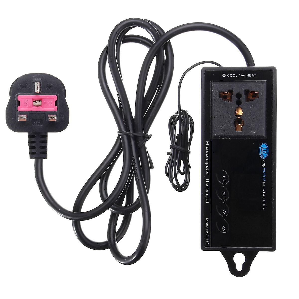 E27 Digital Reptile Thermostat Heating Control With 220v 75mm Dia Ceramic Heat Emitter Lamp Bulbs