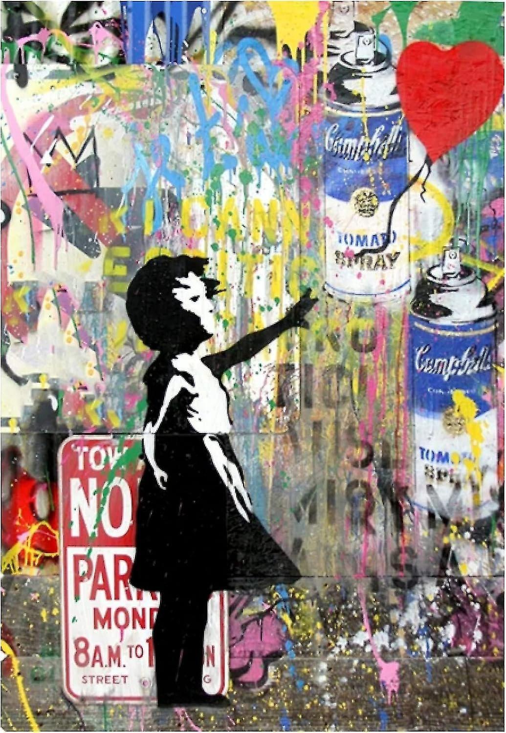 بانوراما اللغز 1000/500/300 قطعة بانكسي طبق الاصل فتاة عقد البالونات ملصقات الخشب الكبار لعب ديكوم