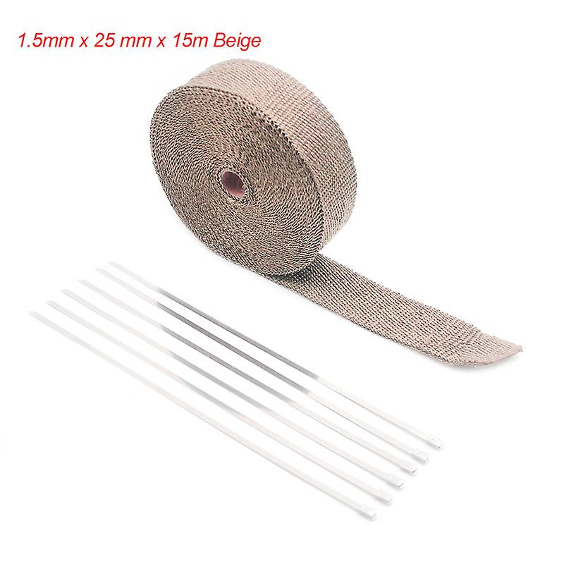 Alconstar- 5M/10M/15M Motorcycle Exhaust Thermal Tape Heat Wrap