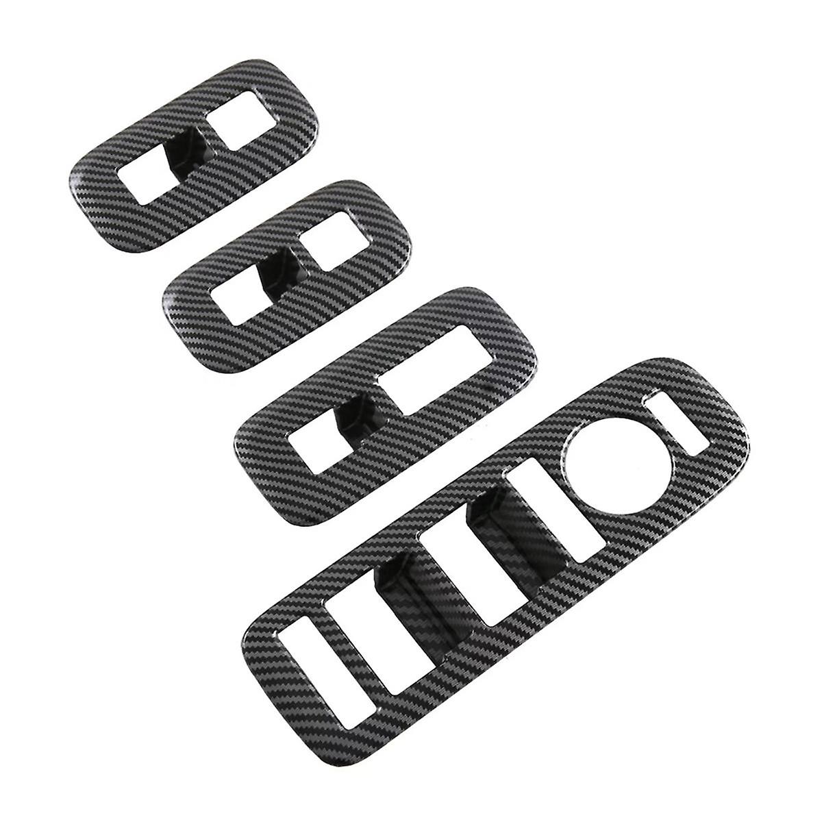 For MX5 2024 LHD Carbon Fiber Car Window Lift Switch Buttons Cover Trim Accessories