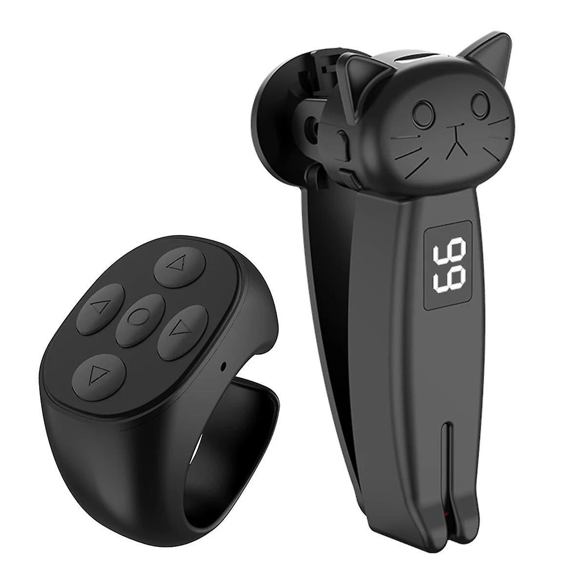 Remote Control Page Turner E-Reader Controller Bluetooth Phone Screen Auto Clicker Camera Shutter for Live Streaming B