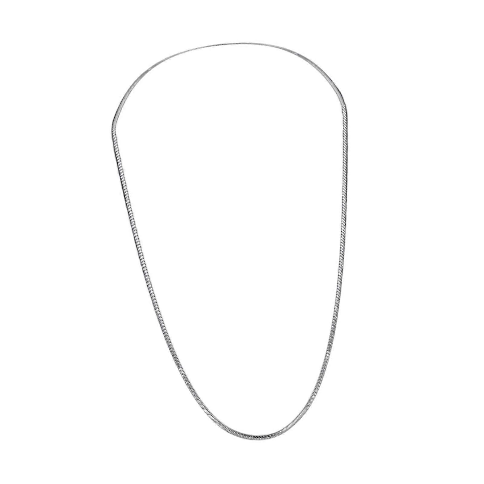 Snake Chain Necklace with Sturdy Clasp Simple 2mm Round Chains for Women Men 45CM