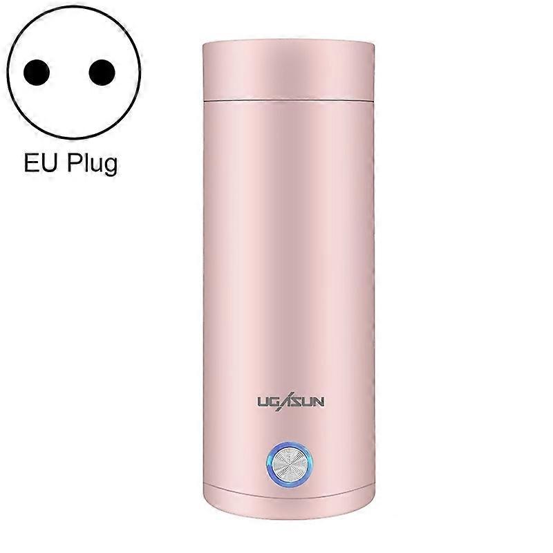 UGASUN Portable Electric Heated Cup, Color: EU Plug (Pink) EU Plug (Pink)