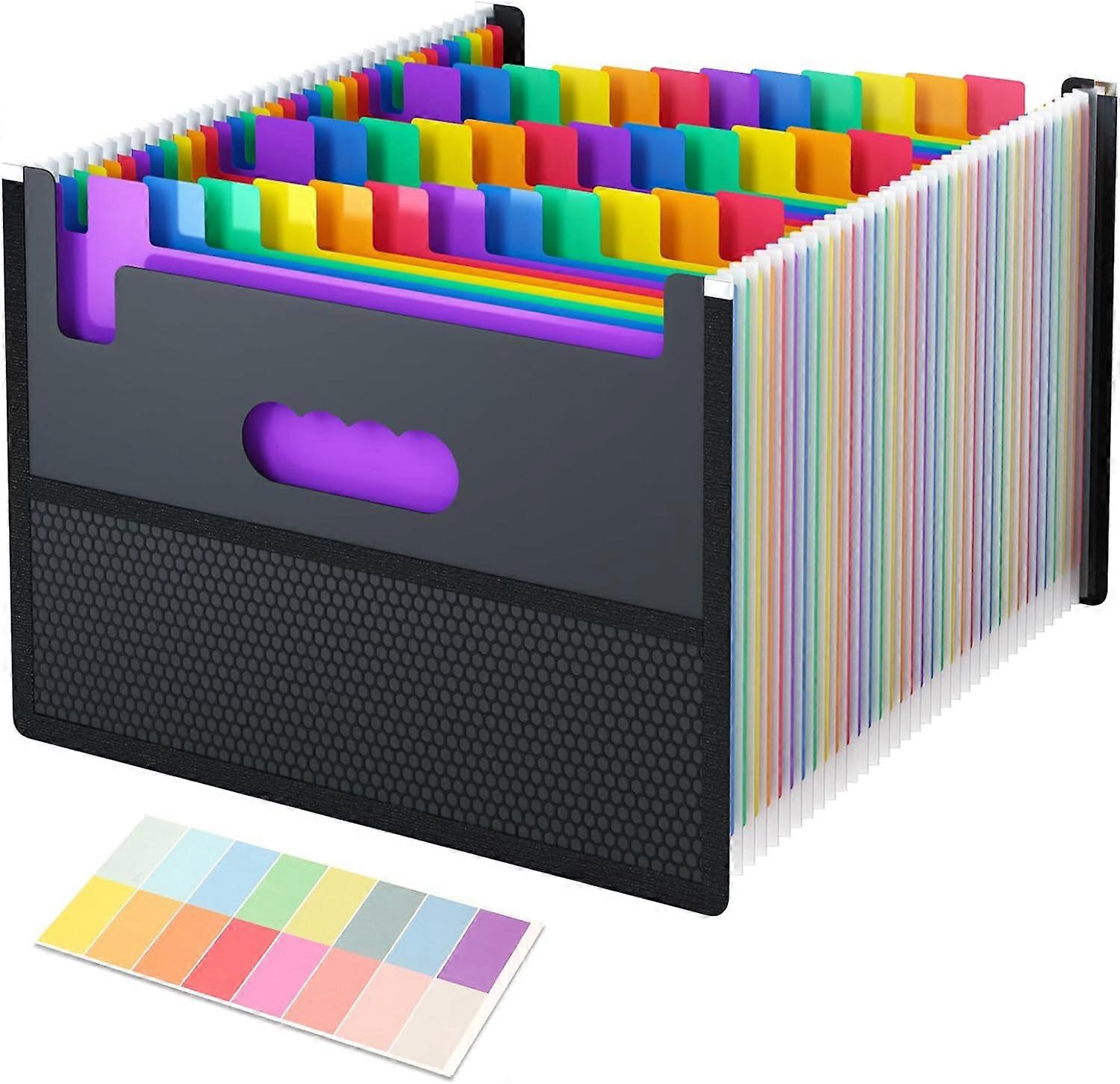 36 Pockets Expanding File Folder, Letter Size Accordion File Organizer with Cloth Edge Wrap Super Large Capacity for Storage Teachers Office and Schoo